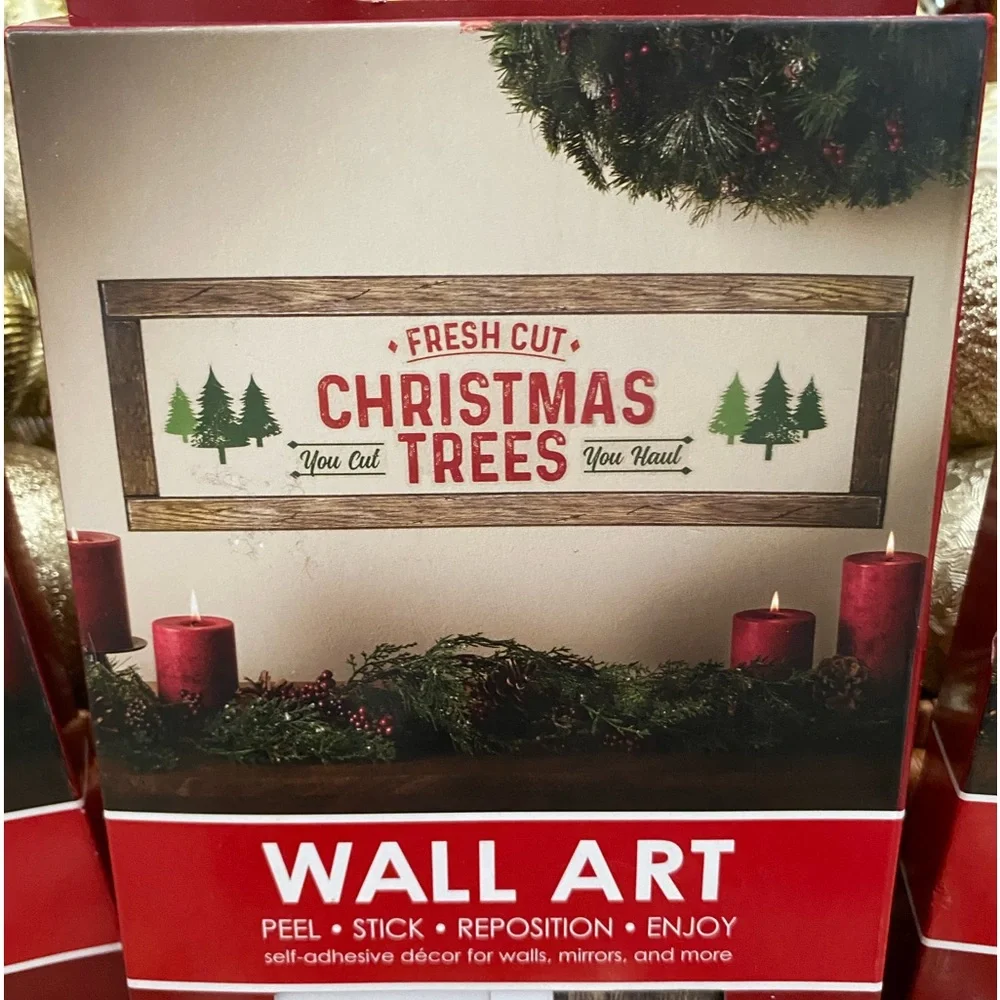 NEW W/TAGS=3 IMPACT INNOVATIONS “Christmas Tree” PEEL/STICK/REPOSITION Wall Art
